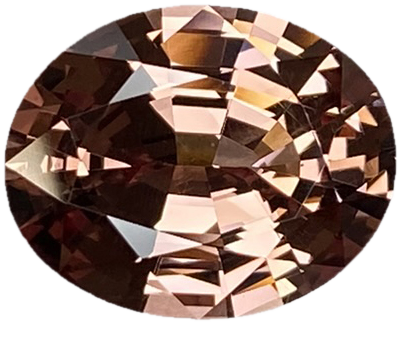 4ct Oval Peach Malaya Garnet