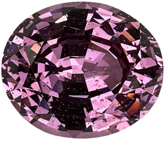 6.33ct Oval Light Pink Malaya Garnet