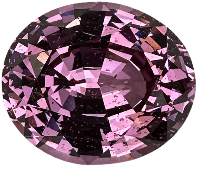 6.33ct Oval Light Pink Malaya Garnet