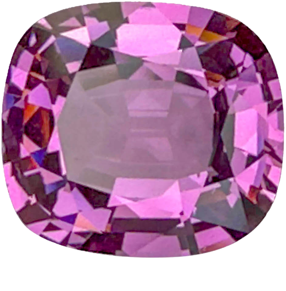 4.56ct Cushion Light Pink Malaya Garnet