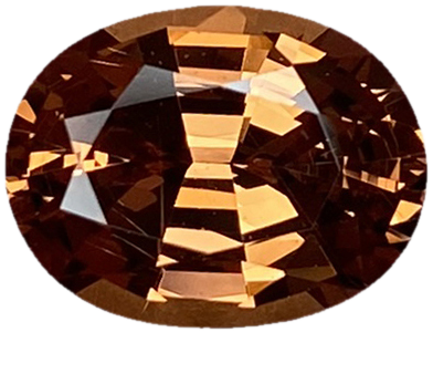 10.3x7.9mm Oval Medium Orange Malaya Garnet