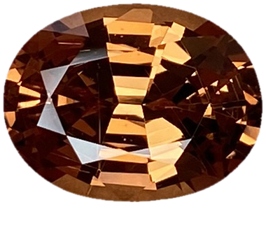10.3x7.9mm Oval Medium Orange Malaya Garnet
