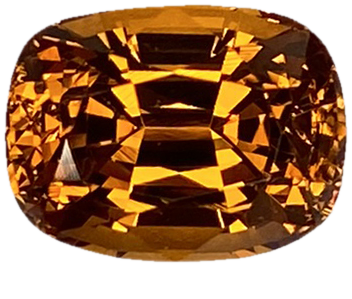 9.2x7mm Cushion Medium Orange Malaya Garnet