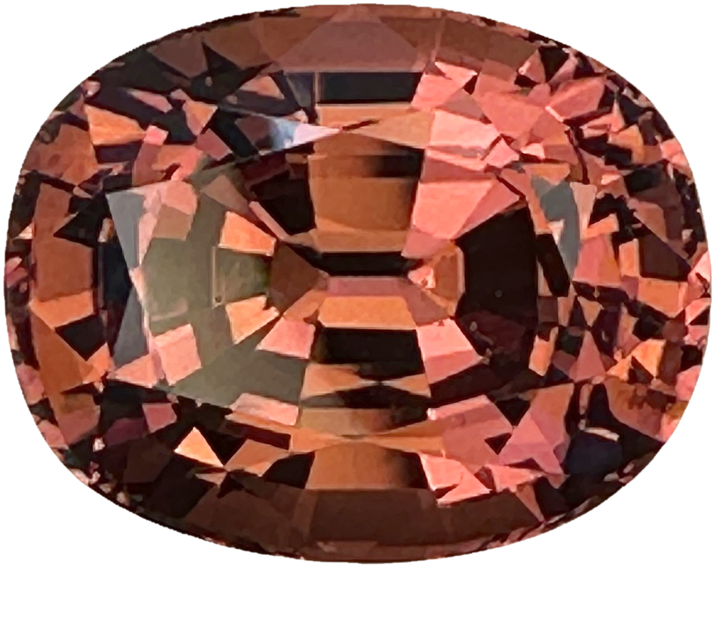 24.16ct Cushion Copper Color Change Malaya Garnet