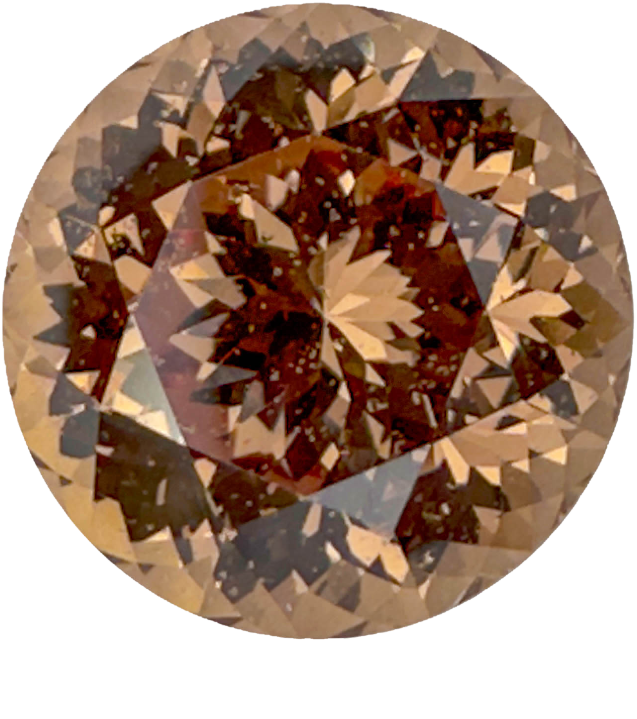 10.6mm Round Copper Malaya Garnet