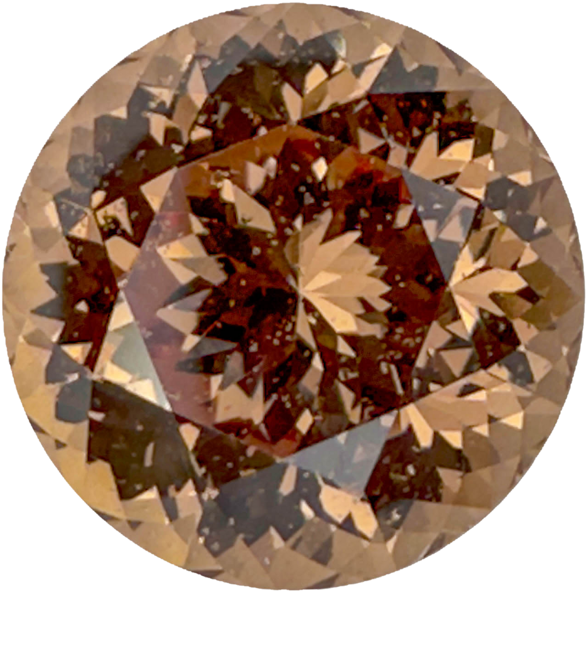 10.6mm Round Copper Malaya Garnet