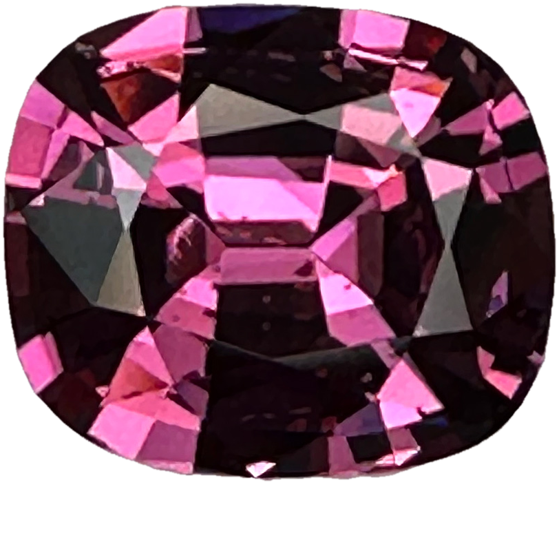 2.43ct Cushion Pink Malaya Garnet