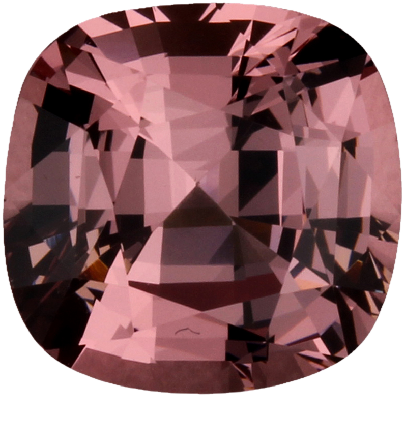 9.3mm Cushion Light Peach Malaya Garnet