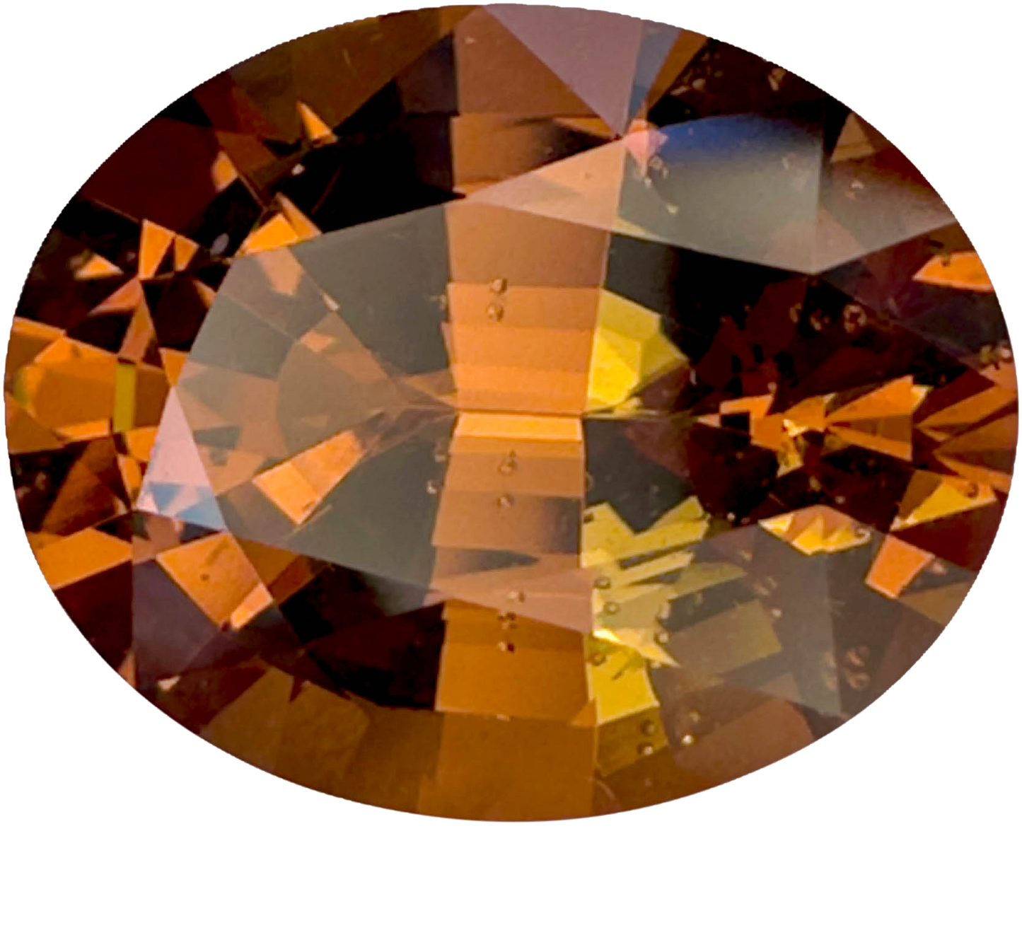 7.19ct Oval Light Orange-Peach Malaya Garnet