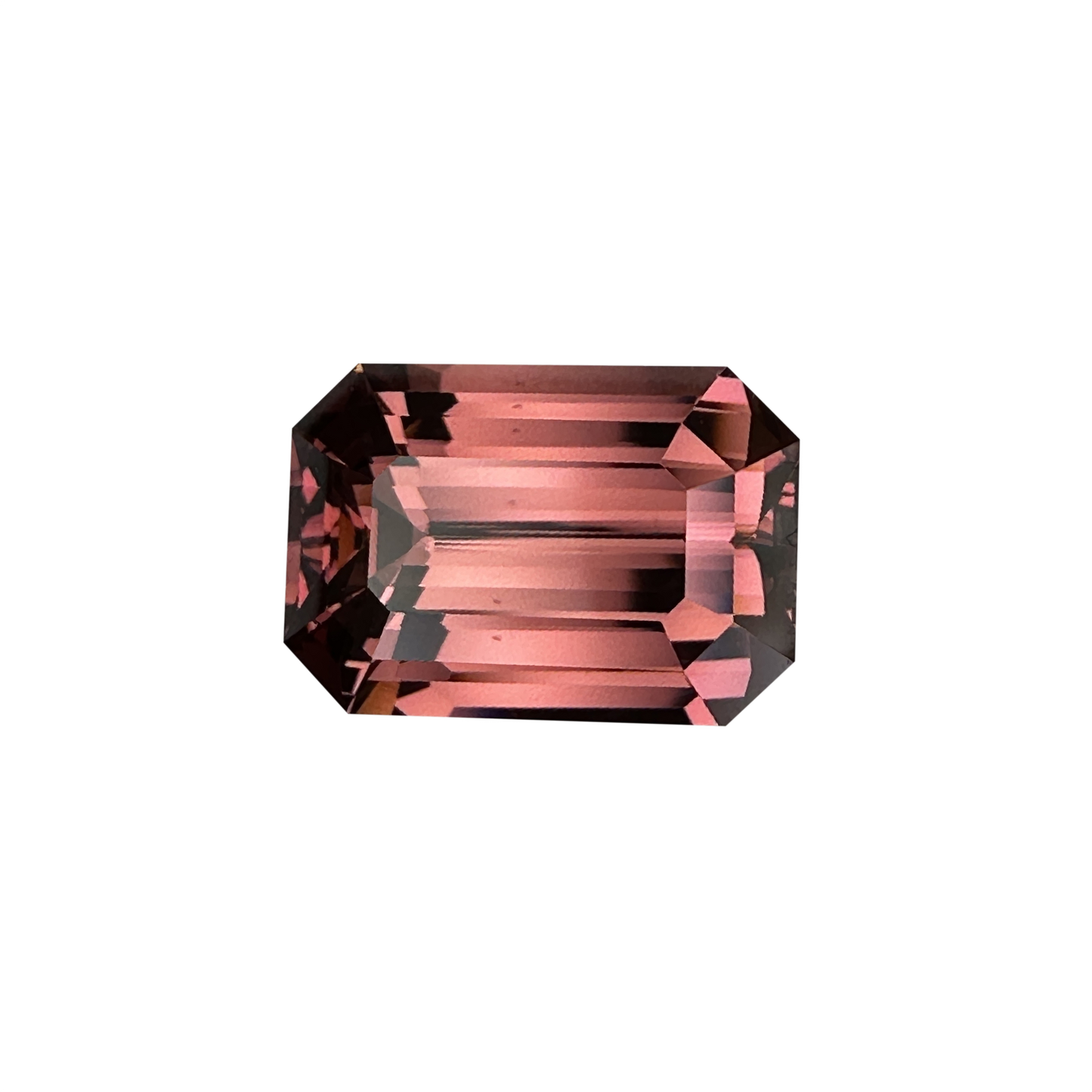 10.62ct Emerald Cut Peach Malaya Garnet