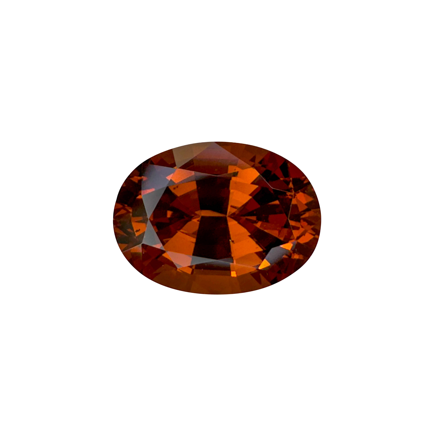 6.16ct Oval Deep Orange Malaya Garnet