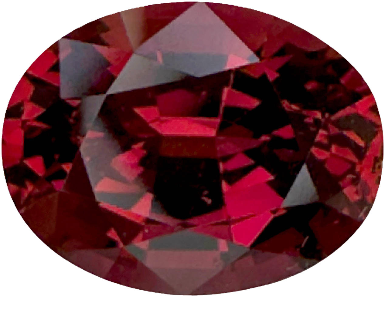 5.76ct Oval Deep Pink Malaya Garnet