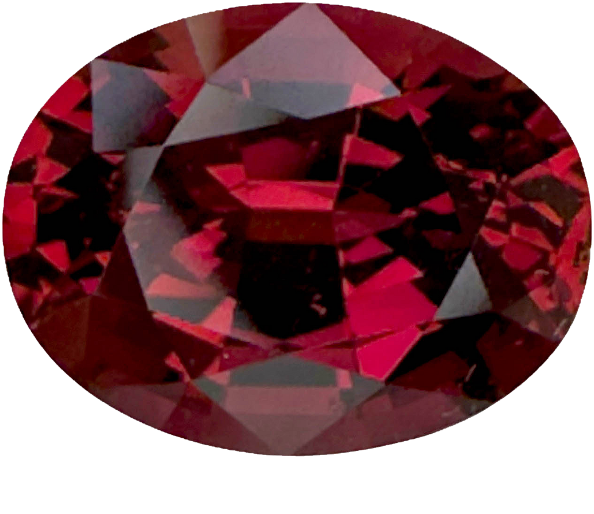 5.76ct Oval Deep Pink Malaya Garnet