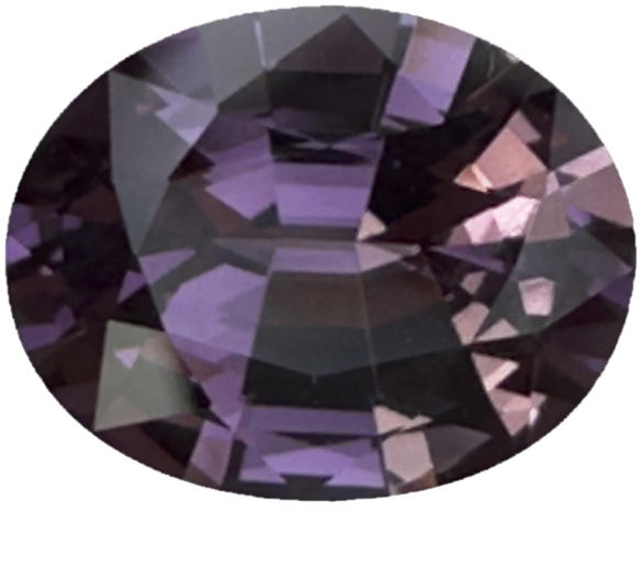 10.2x8.1mm Oval Light Purple Malaya Garnet