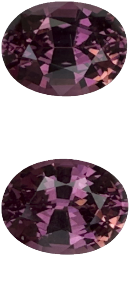 4.21ct Oval Medium Pink Malaya Garnet Pair