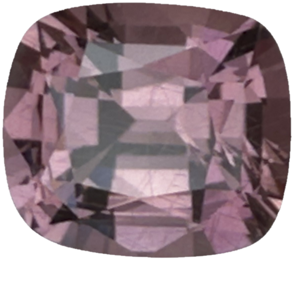 2.77ct Cushion Light Peach Malaya Garnet