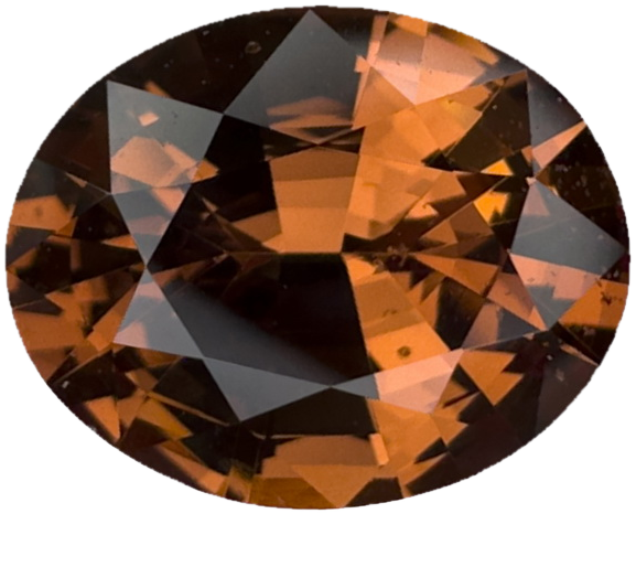 10.2x8.3mm Oval Deep Orange Malaya Garnet