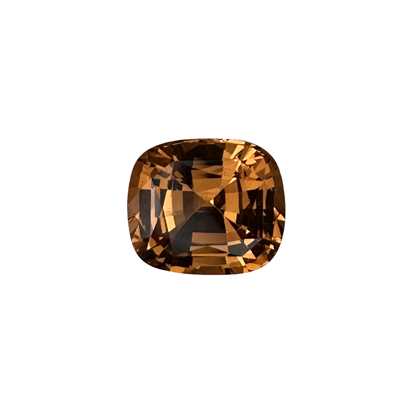 3.44ct Cushion Medium Orange Malaya Garnet