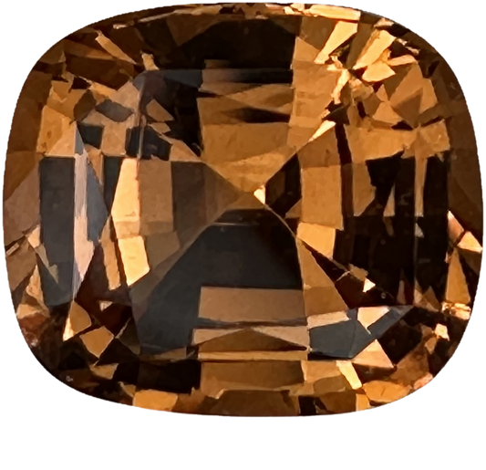 3.44ct Cushion Medium Orange Malaya Garnet