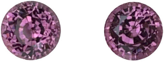 6.5mm Round Mauve Malaya Garnet Pair