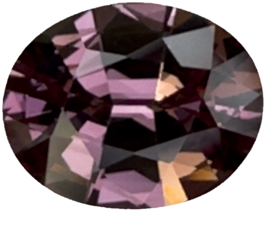 10.1x8.1mm Oval Deep Peach Malaya Garnet