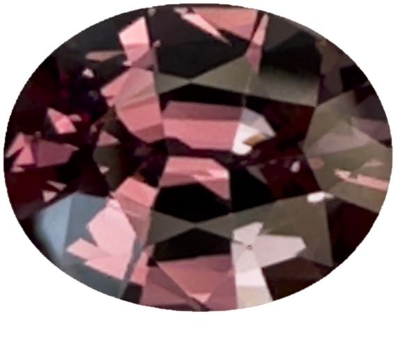 10.1x8.1mm Oval Deep Peach Malaya Garnet