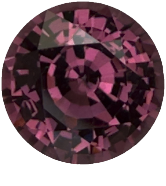 5.39ct Round Mauve Malaya Garnet