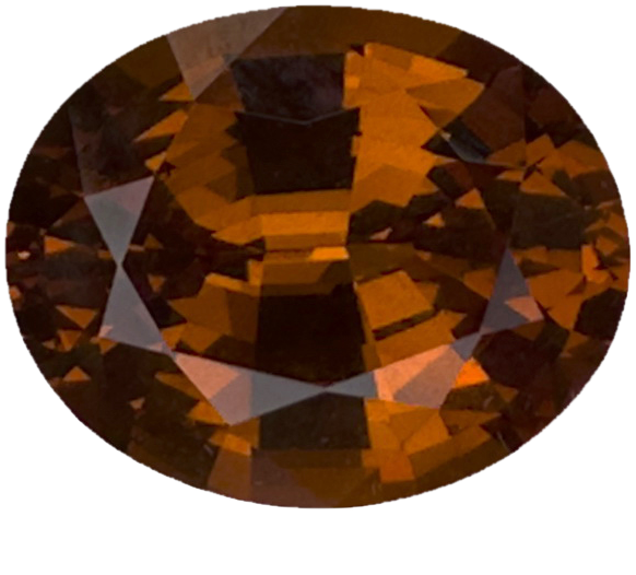 10.3x8.2mm Oval Deep Orange Malaya Garnet