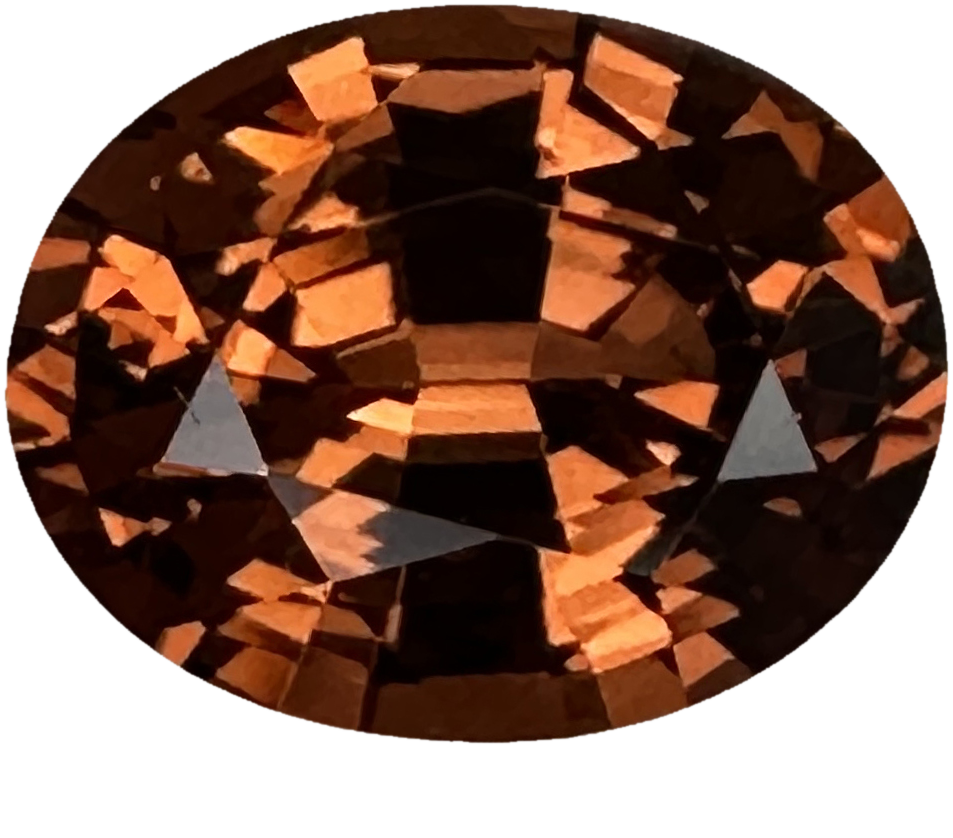 2.4ct Oval Medium Orange Malaya Garnet