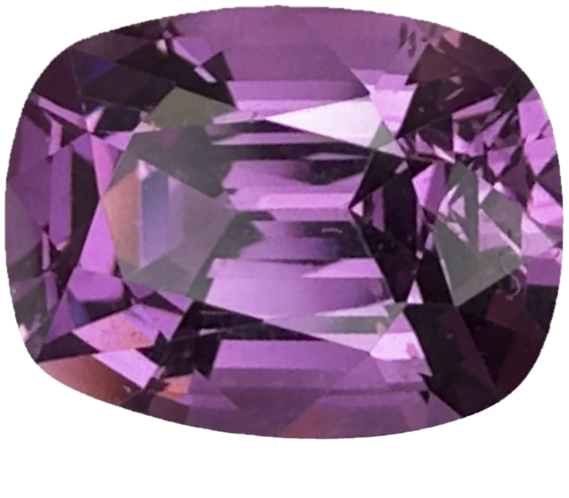 2.41ct Cushion Deep Pink Malaya Garnet