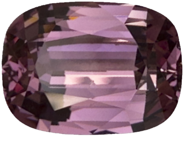 3.41ct Cushion Deep Peach Malaya Garnet