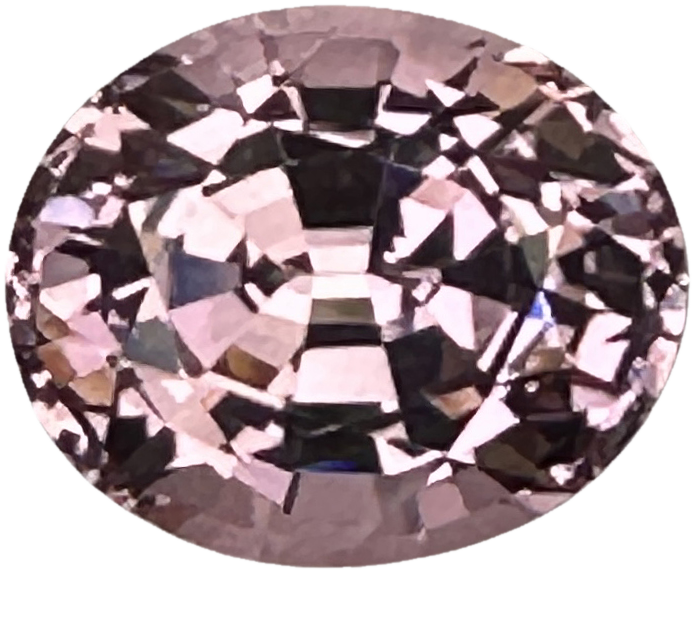 3.15ct Oval Light Peach Malaya Garnet