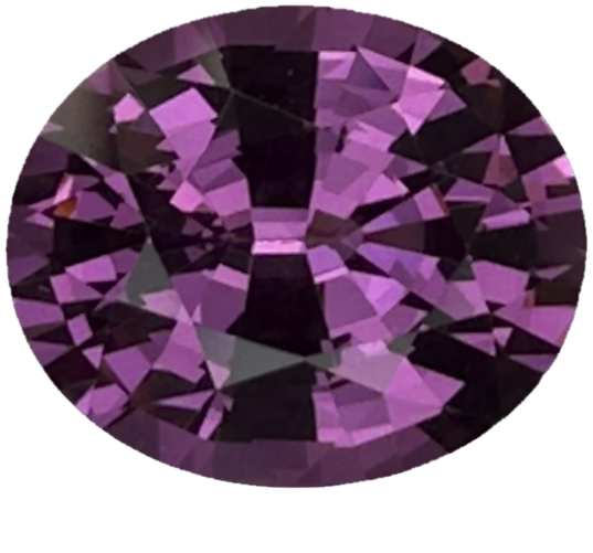 2.21ct Oval Deep Pink Malaya Garnet