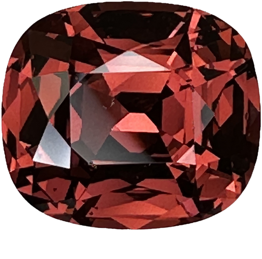 10.14ct Cushion Medium Orange Malaya Garnet