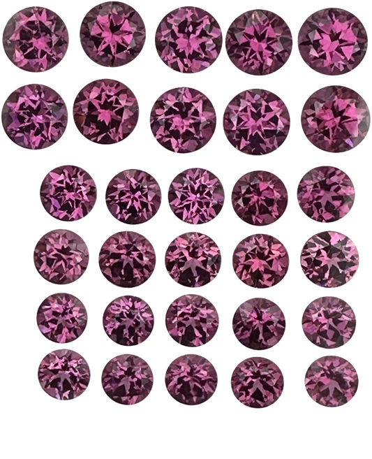 7mm Round Magenta Garnet