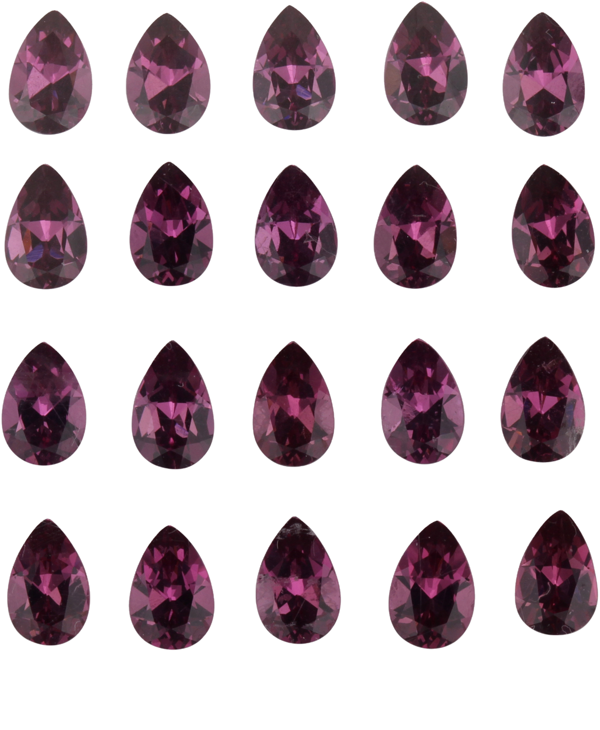 6x4mm Pear Shape Magenta Garnet