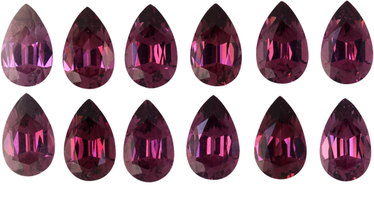 8x5mm Pear Shape Magenta Garnet
