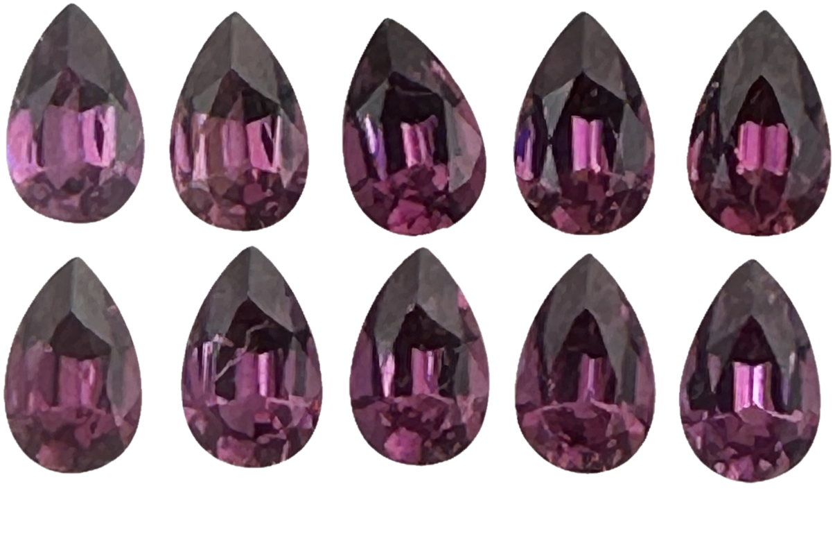 8x5mm Pear Shape Magenta Garnet