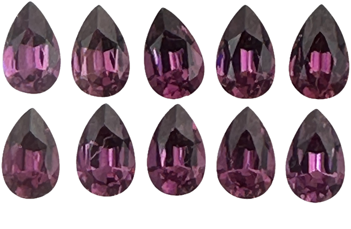 8x5mm Pear Shape Magenta Garnet