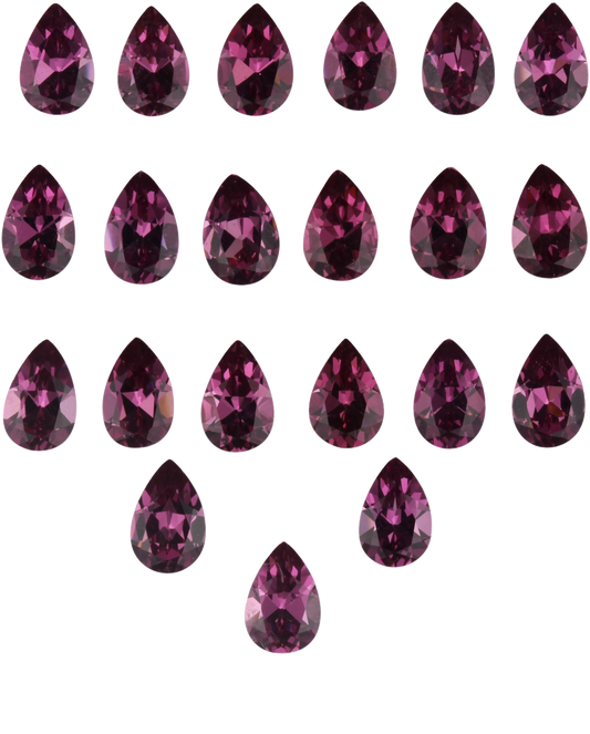 6x4mm Pear Shape Magenta Rhodolite