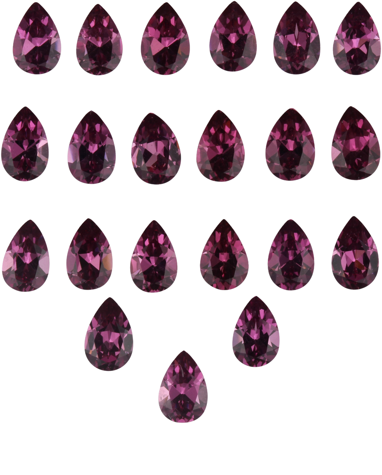 6x4mm Pear Shape Magenta Rhodolite