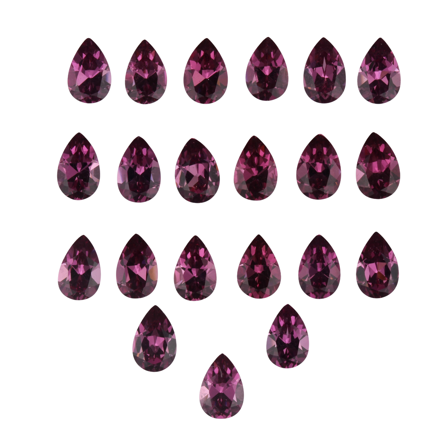 6x4mm Pear Shape Magenta Rhodolite