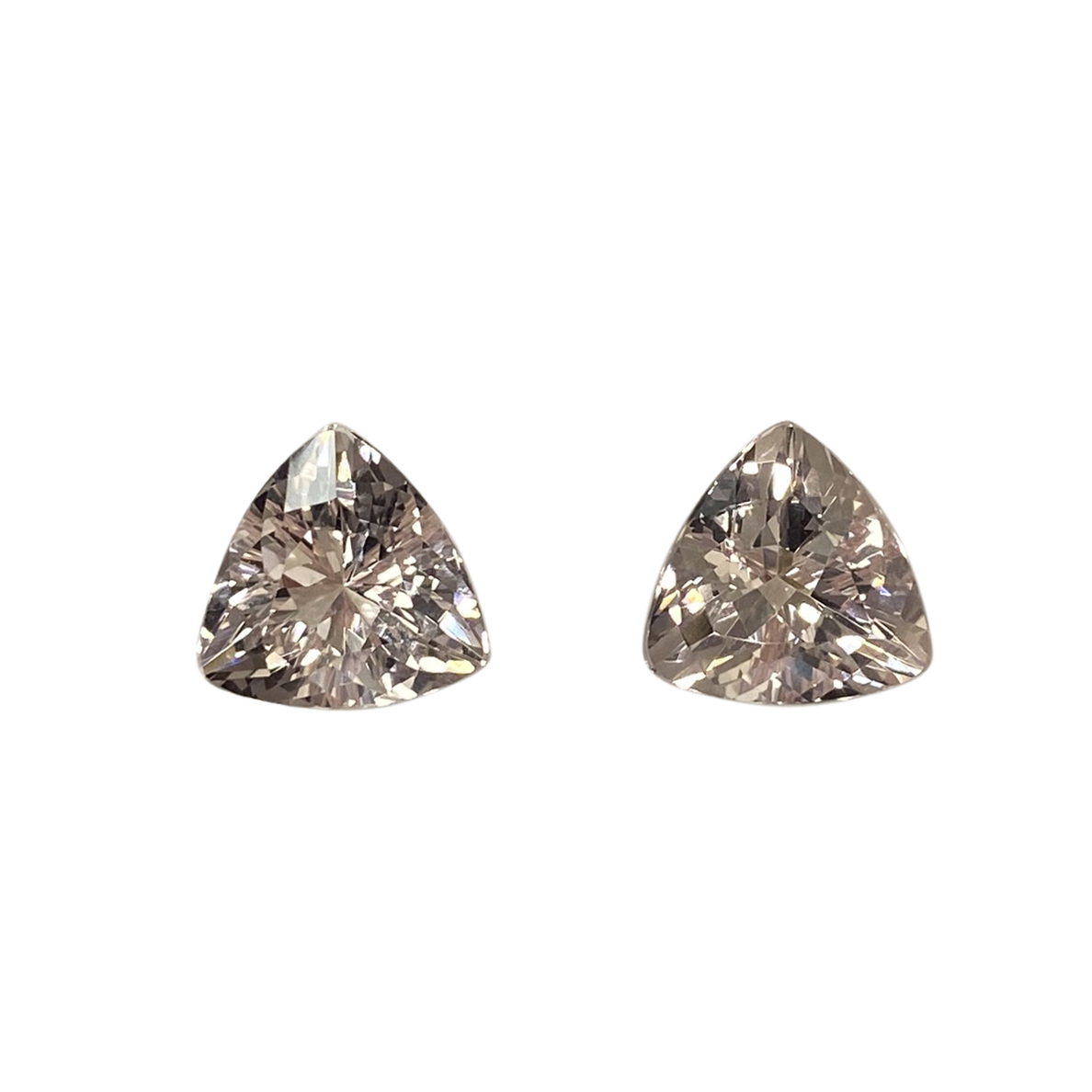 11mm Trillion Peach Morganite Pair