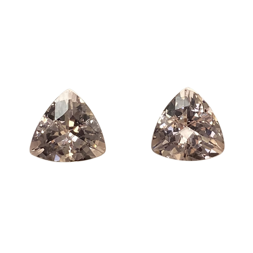 11mm Trillion Peach Morganite Pair