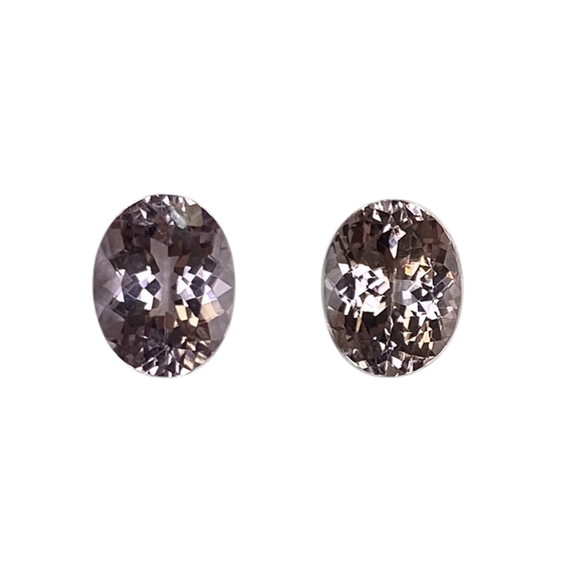 9x7mm Oval Very Light Pink Tourmaline Pair