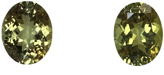 9x7mm Oval Light Green Tourmaline Pair