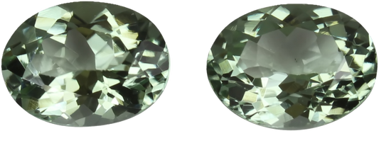 8x6mm Oval Mint Green Tourmaline Pair