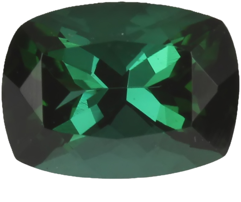 7.9x5.9mm Cushion Deep Blue-Green Tourmaline