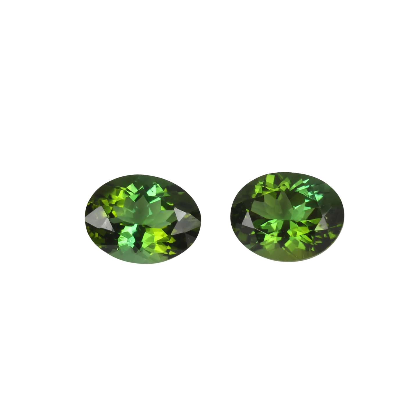 9x7mm Oval Mint Green Tourmaline Pair