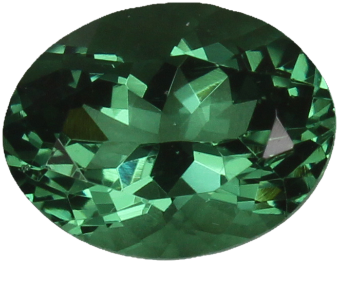 9x7mm Oval Medium Blue-Green Tourmaline